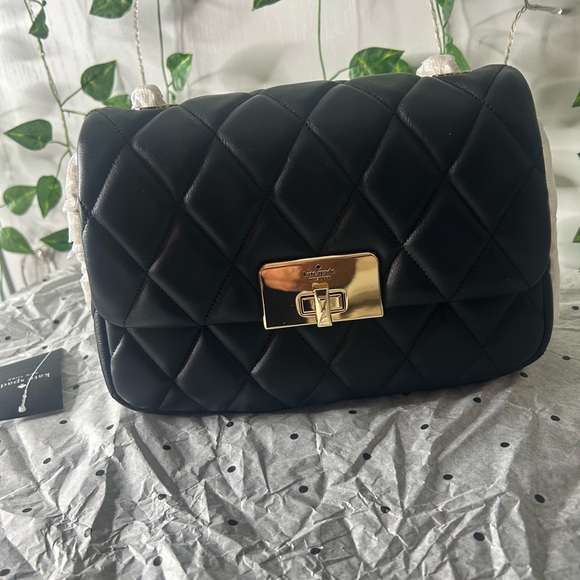 Kate Spade Black and Gold Quilted Shoulder Bag - Picture 1 of 4